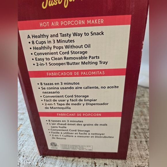 Popcorn Maker Used Once! - Picture 3 of 5